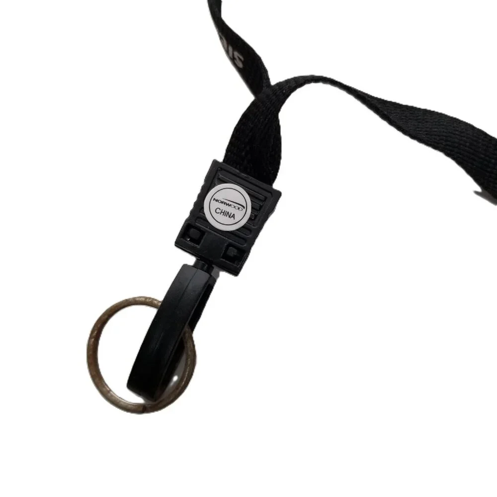 Siemens Branded Lanyards Lot of 6 Black Promotional ID Badge Keychain